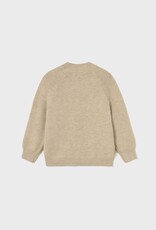 Mayoral Beige Knit Zip Up Sweater