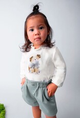 Mayoral L/S Cream Shirt w/Puppy Print