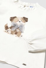 Mayoral L/S Cream Shirt w/Puppy Print