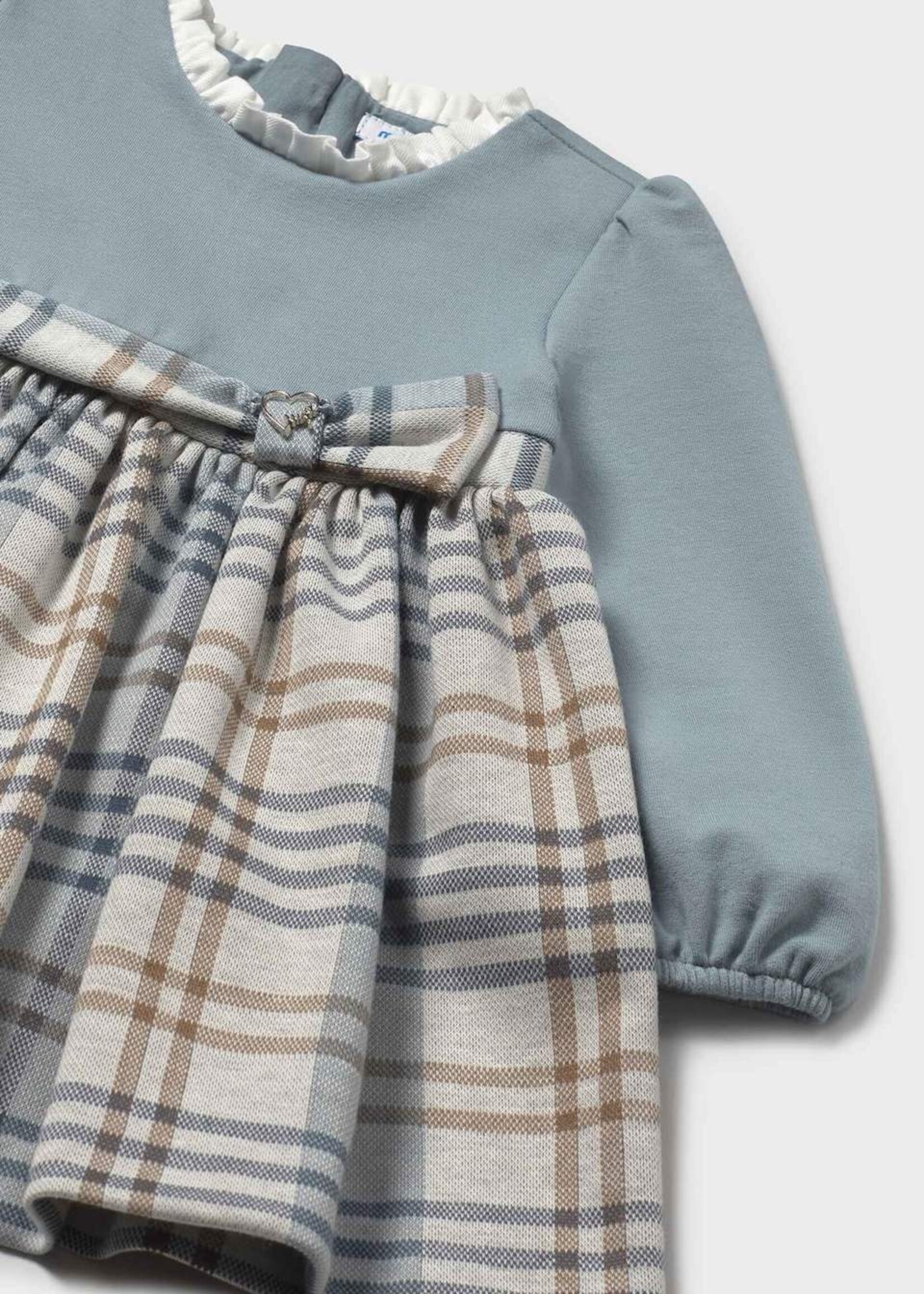 Mayoral Blue Bell Plaid Dress