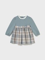 Mayoral SALE. Blue Bell Plaid Dress