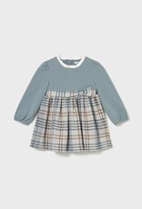 Mayoral Blue Bell Plaid Dress