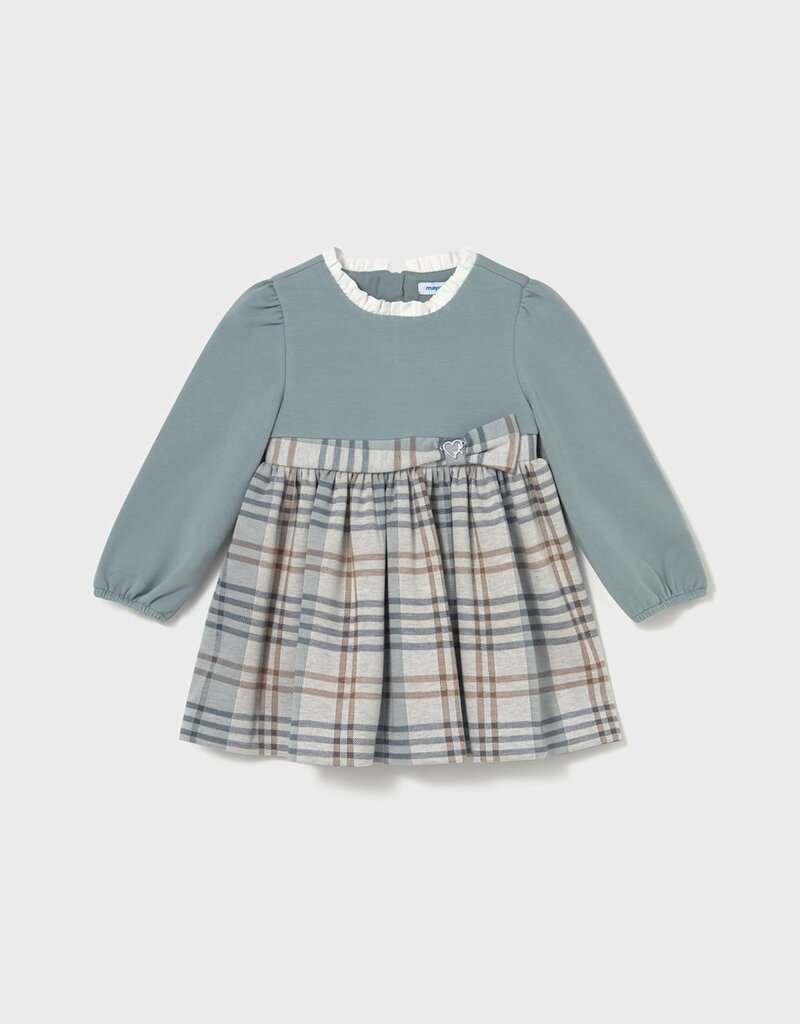 Mayoral Blue Bell Plaid Dress