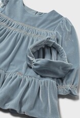 Mayoral Blue Bell Velvet Dress w/Headband