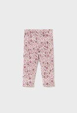 Mayoral Flowered Top Pant and Faux Fur Vest Set