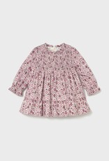 Mayoral Rose Printed Velvet Dress