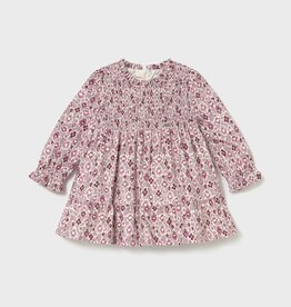 Mayoral Rose Printed Velvet Dress
