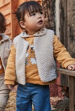 Mayoral Faux Fur Cream Vest