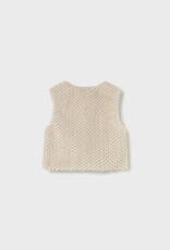 Mayoral Faux Fur Cream Vest