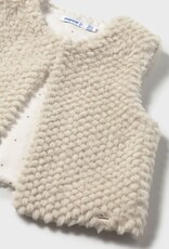 Mayoral Faux Fur Cream Vest