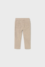 Mayoral Toffee Ruffle Fleece Pants