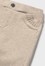 Mayoral Toffee Ruffle Fleece Pants