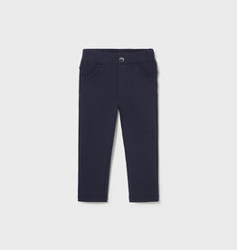 Mayoral Navy Ruffle Fleece Pants