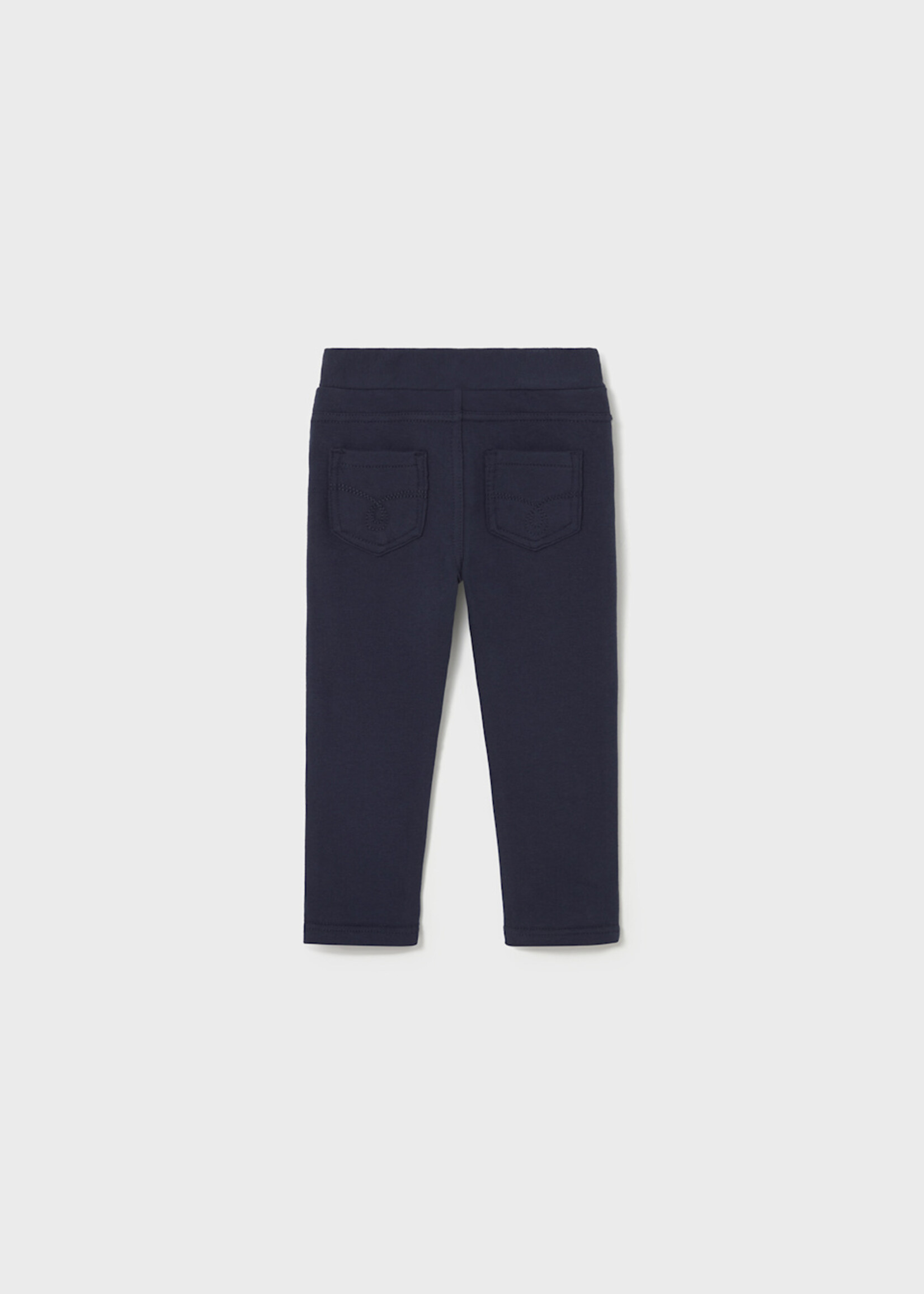Mayoral Navy Ruffle Fleece Pants