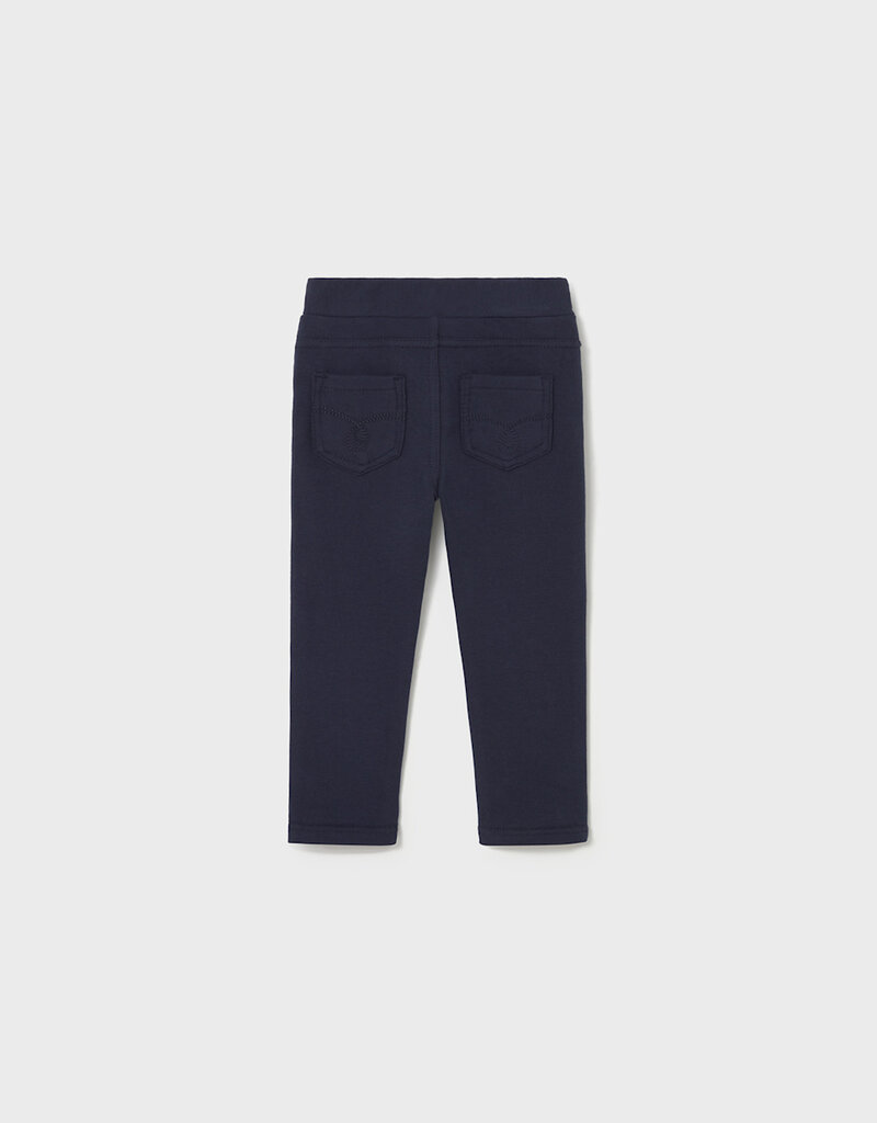 Mayoral Navy Ruffle Fleece Pants