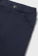 Mayoral Navy Ruffle Fleece Pants