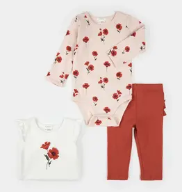 Petit Lem POPPY PRINT 3PC SET