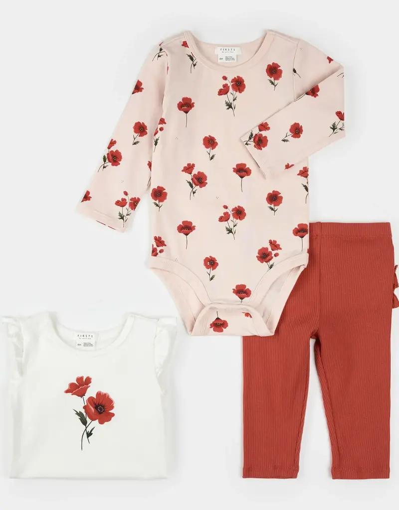 Petit Lem POPPY PRINT 3PC SET