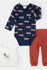 Petit Lem FIRE TRUCK PRINT 3PC SET