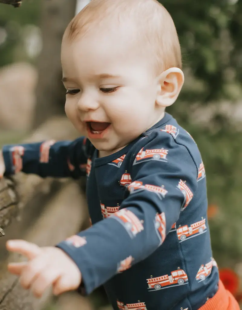 Petit Lem FIRE TRUCK PRINT 3PC SET