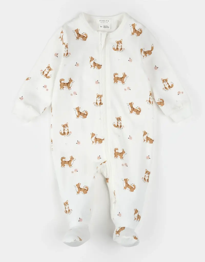 Petit Lem CORGI PRINT OFF-WHITE SLEEPER
