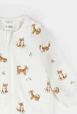 Petit Lem CORGI PRINT OFF-WHITE SLEEPER