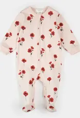 Petit Lem POPPY PRINT LIGHT PINK SLEEPER
