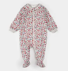 Petit Lem POPPY FLORAL PRINT BEIGE SLEEPER