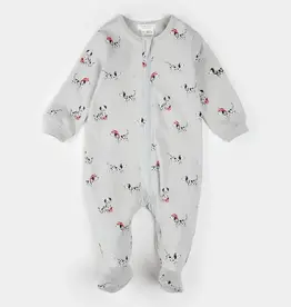 Petit Lem FIREFIGHTER DALMATIAN PRINT LT GREY SLEEPER