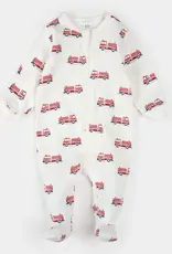 Petit Lem FIRE TRUCK PRINT ON OFF-WHITE SLEEPER