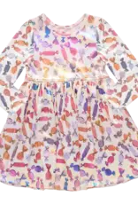 Pink Chicken girls lame steph dress halloween candy