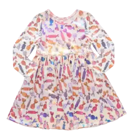 Pink Chicken girls lame steph dress halloween candy