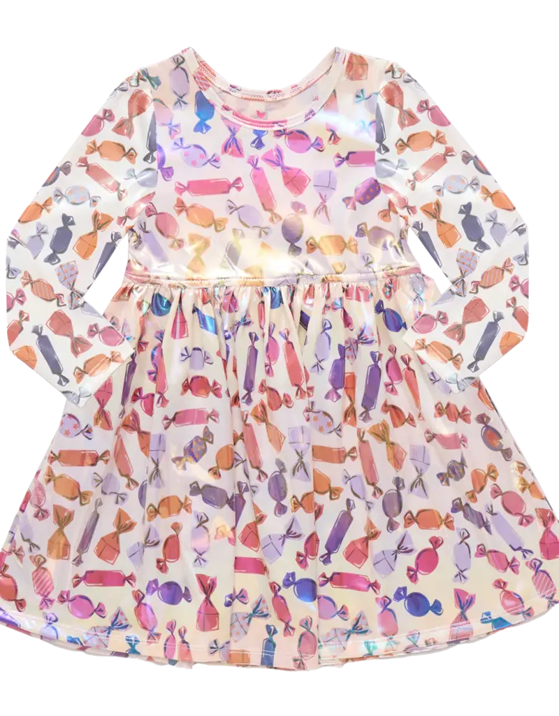 Pink Chicken girls lame steph dress halloween candy