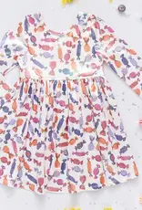 Pink Chicken girls lame steph dress halloween candy