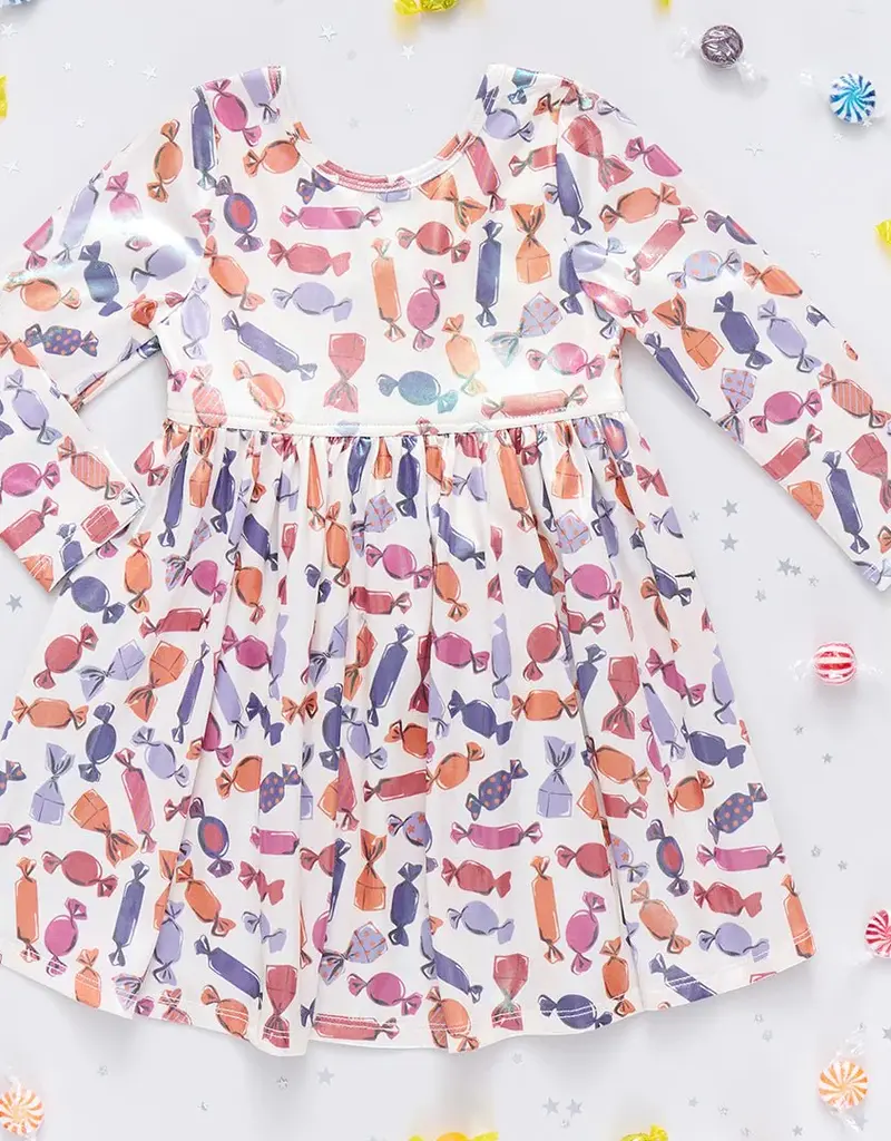 Pink Chicken girls lame steph dress halloween candy