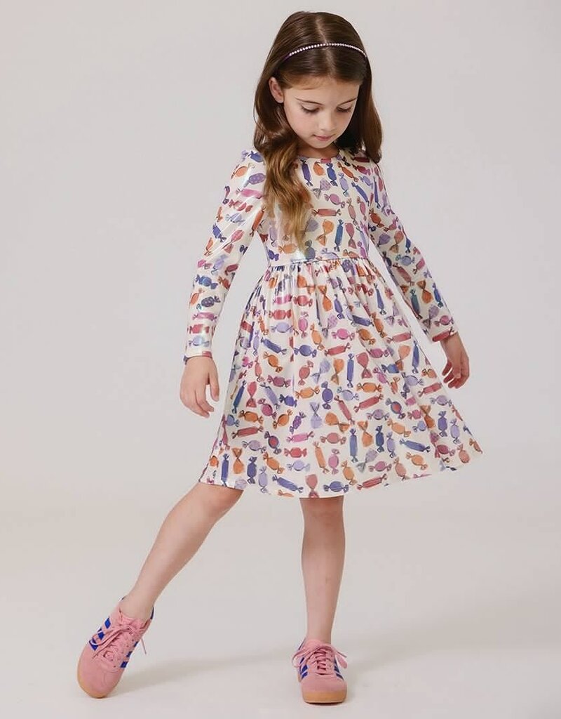 Pink Chicken girls lame steph dress halloween candy