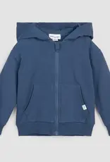 miles the label L/S FULL ZIP  JACKET KNIT BLUE DUSTY