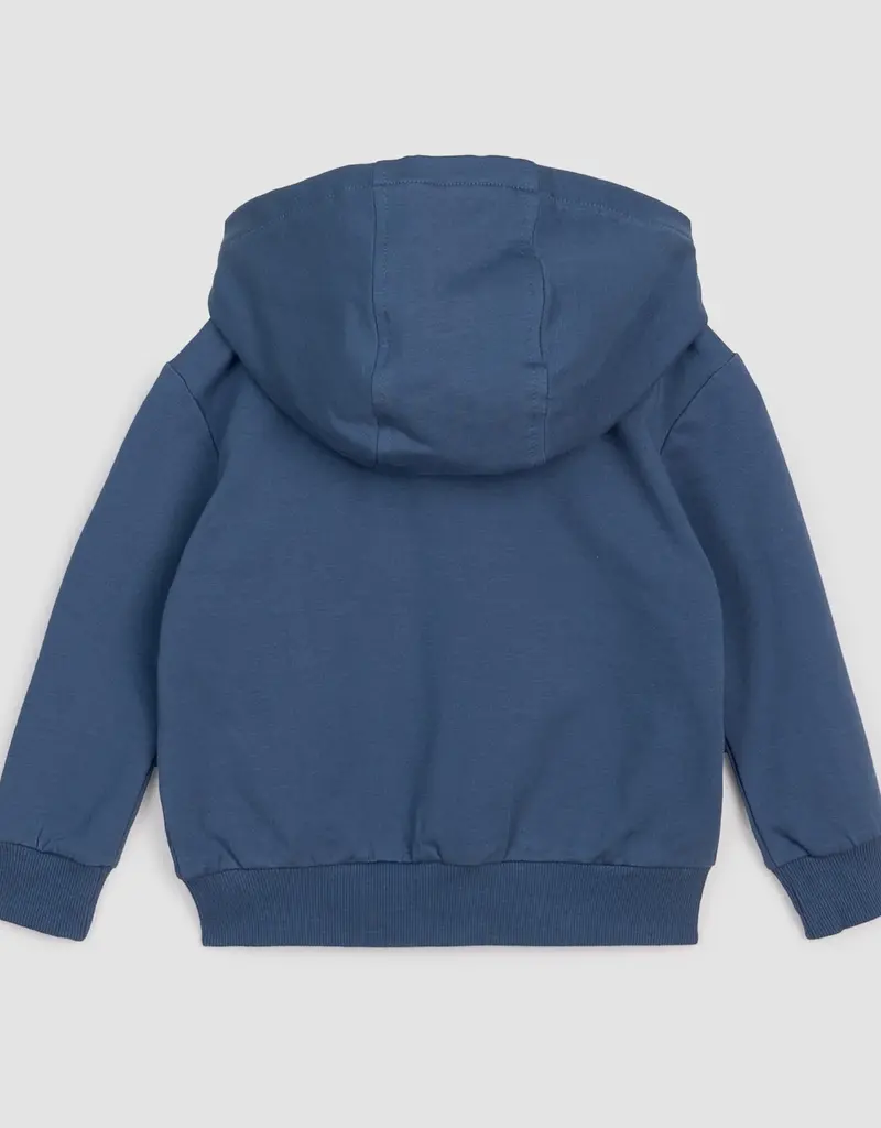 miles the label L/S FULL ZIP  JACKET KNIT BLUE DUSTY