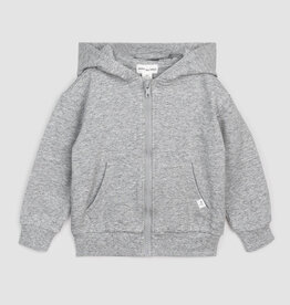miles the label L/S HOODED SWEATSHIRT KNIT HEATHER GREY LT