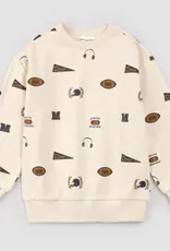 miles the label L/S SWEATSHIRT FOOTBALL ICONS BEIGE