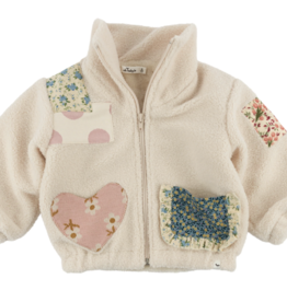oh baby! Patchwork Sherpa Faux Fur Tahoe Jacket Natural