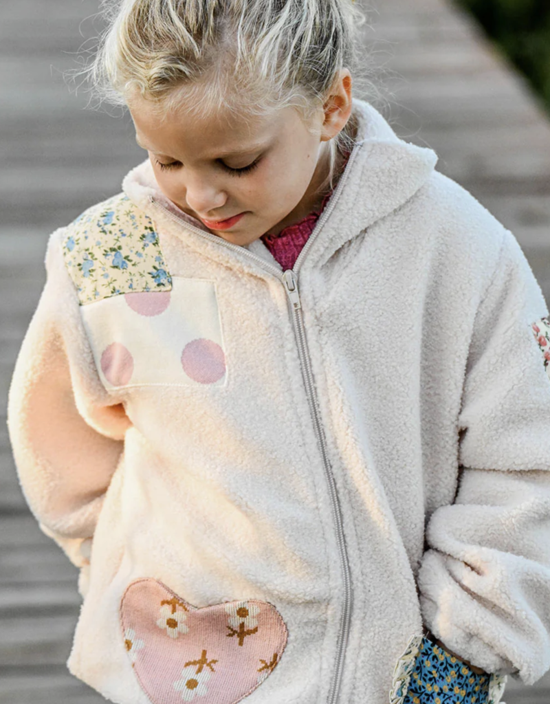 oh baby! Patchwork Sherpa Faux Fur Tahoe Jacket Natural