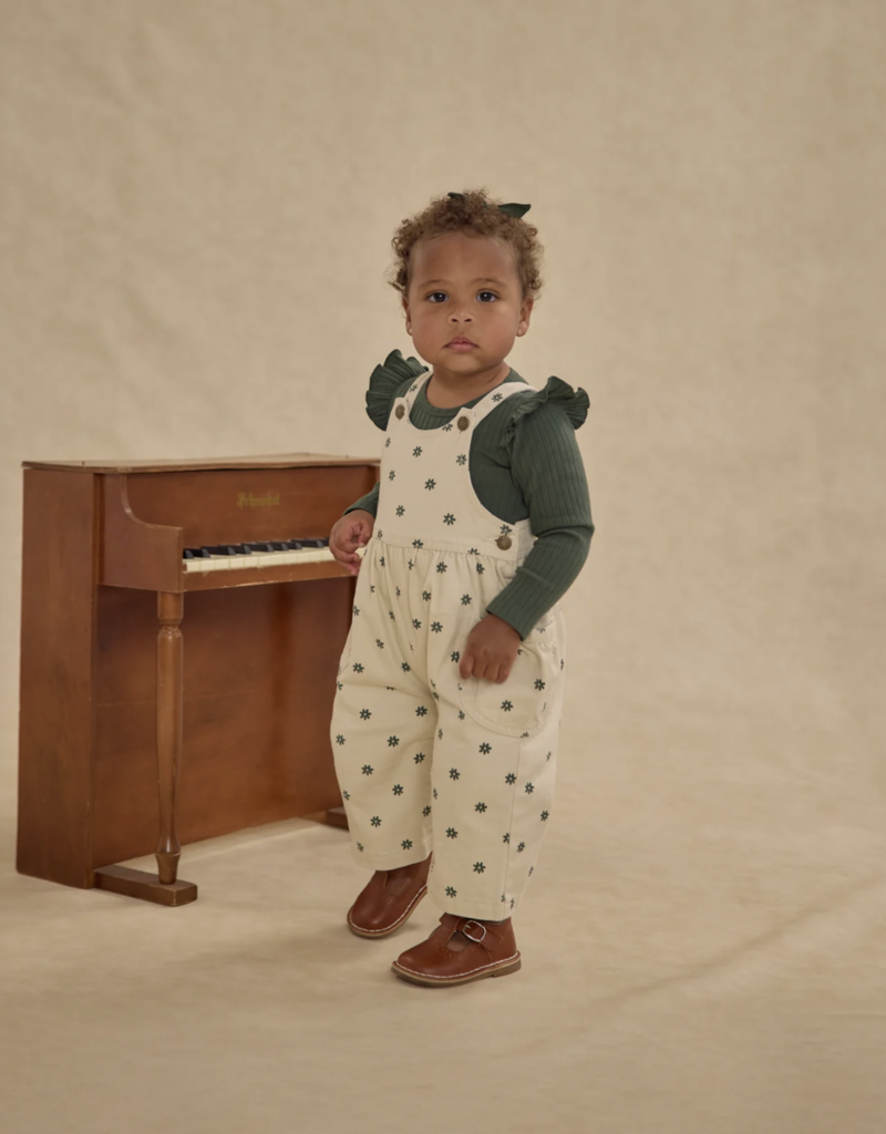 Rylee + Cru Inc. WIDE LEG OVERALL MINI DAISY NATURAL