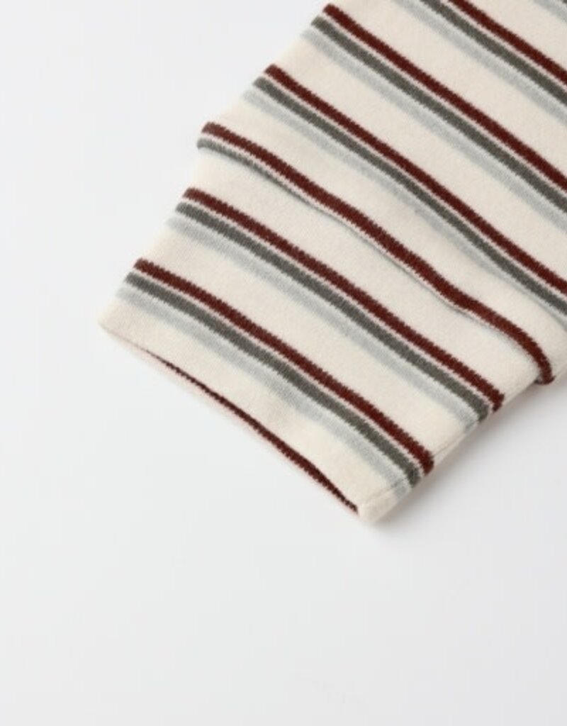 Rylee + Cru Inc. ORGANIC LONG SLEEVE PAJAMA SET || HOLIDAY STRIPE