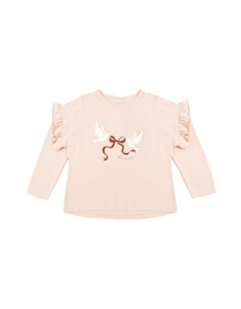 Rylee + Cru Inc. RUFFLE LONG SLEEVE TEE || PEACE PETAL