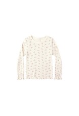 Rylee + Cru Inc. RIBBED L/S TOP || NATURAL DITSY