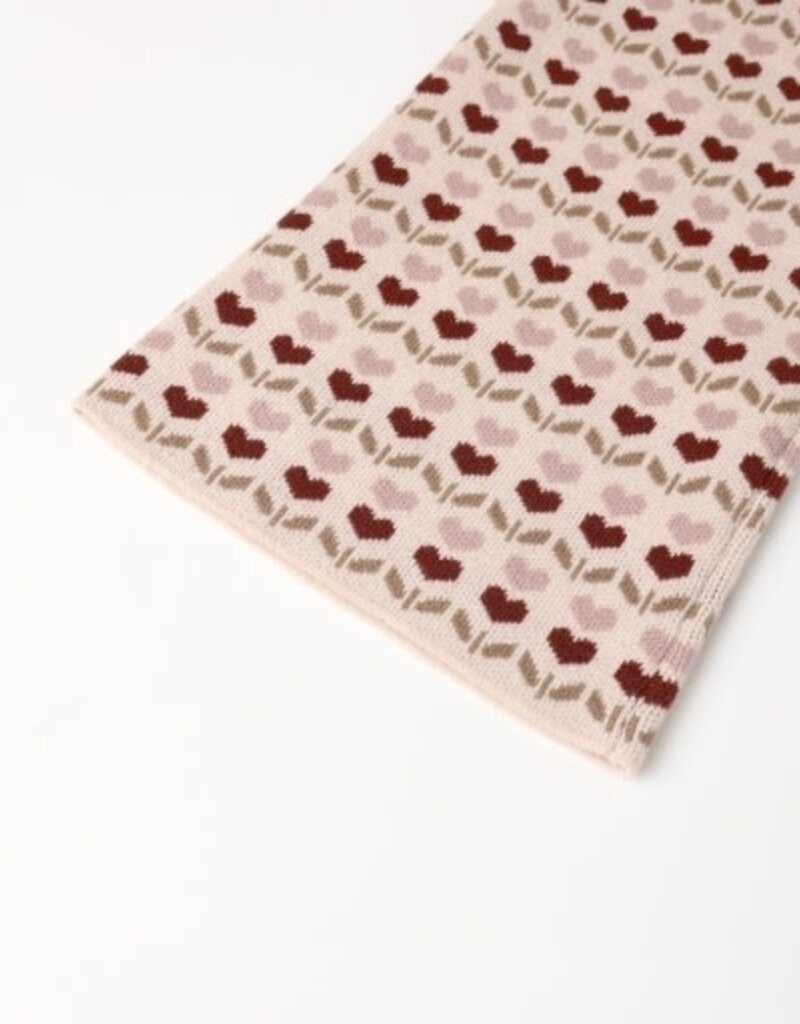 Rylee + Cru Inc. JACQUARD KNIT SET || RUBY HEARTS PETAL