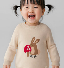 Mayoral Jacquard Sweater w/Bunny Print