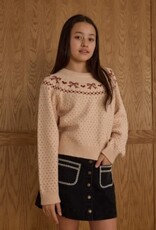 Rylee + Cru Inc. FAIR ISLE SWEATER || BOWS TEEN PETAL