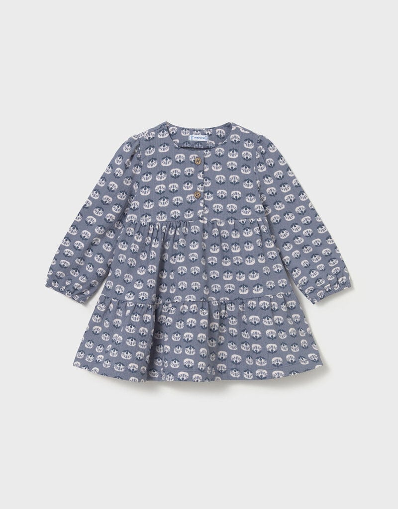Mayoral Blue Bell Print Dress
